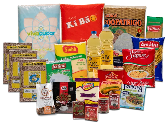 Cesta Seleção: a base da despensa com laticínios, biscoitos, tempero e itens de preparo